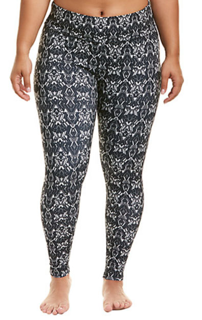 High Wasited Legging with Lace Print